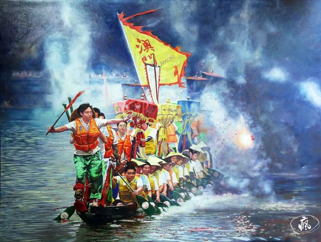 顧躍描繪中華民族拼搏精神